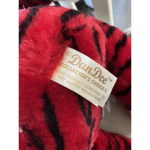 Dan Dee Collectors Choice Red Tiger 19 in. Plush Faux Leather Jacket Valentines - Picture 4 of 5